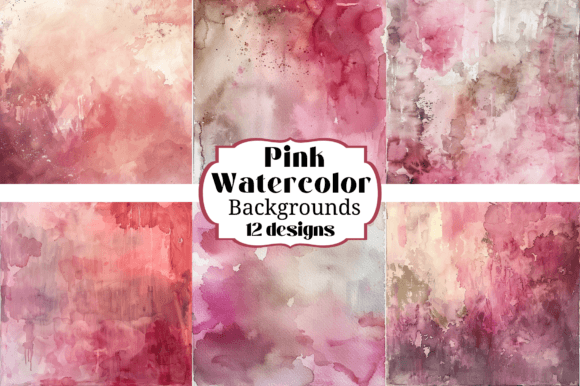 12 Pink Watercolor Backgrounds: A Creative Asset for Modern Designers