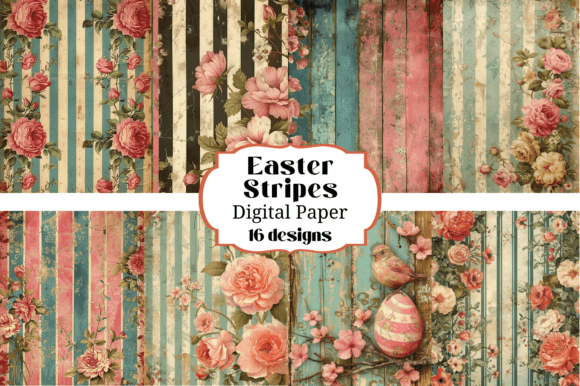 16 Easter Stripes Beautiful Backgrounds for Your Projects