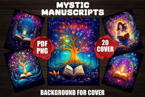 Ancient Allure: Integrating Mystic Manuscripts Backgrounds