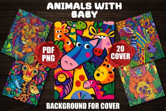 Animals with Baby Backgrounds for Covers