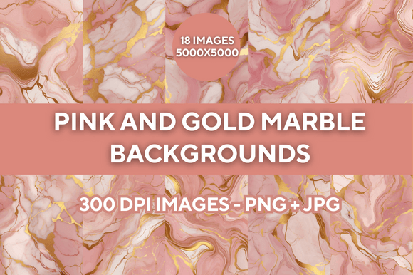 Captivating Pink and Gold Marble Backgrounds for Modern Design