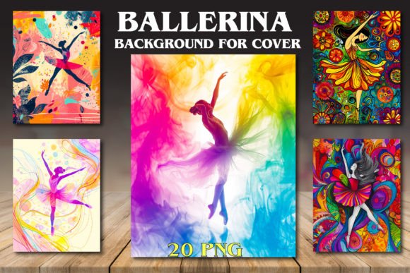 Designing Captivating Coloring Book Covers with Ballerina Backgrounds