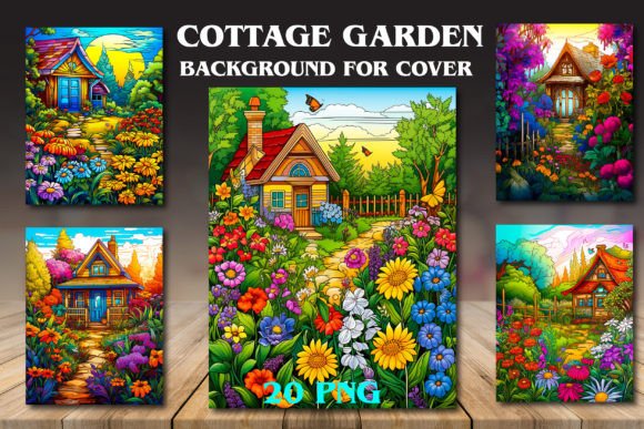Enchanting Cottage Garden Backgrounds for Covers