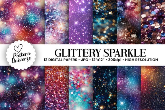 Glittery Sparkle Seamless Backgrounds for Modern Design