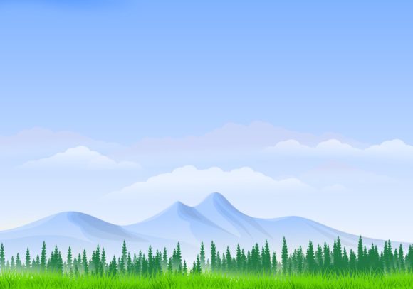 Illustrated Backgrounds with Grass Border: A Designer's Natural Toolkit