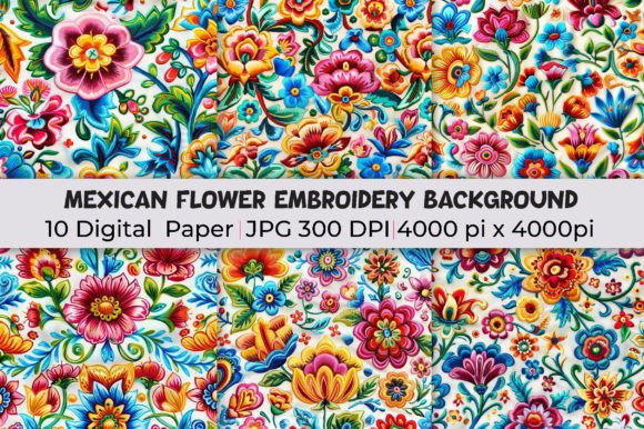 Infuse Your Projects with Vibrant Mexican Flowers Embroidery