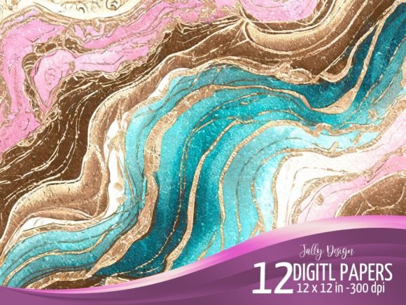 Pink & Mint Abstract Luxury Backgrounds: Elevate Your Digital Designs
