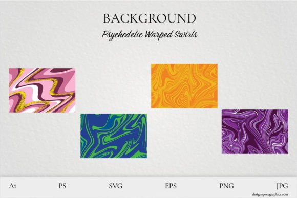 Psychedelic Warped Swirl Backgrounds: A Dynamic Design Asset
