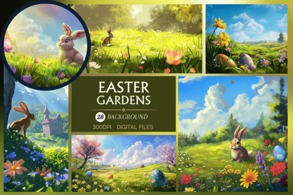 Spring Into Creativity with Easter Gardens Backgrounds