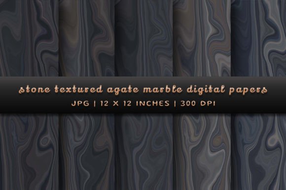 Stone Textured Agate Marble: Sophisticated Digital Papers