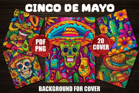 Transform Your Coloring Book Covers: Cinco De Mayo Backgrounds