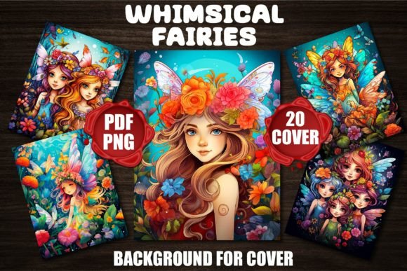 Whimsical Fairies Backgrounds for Cover Design